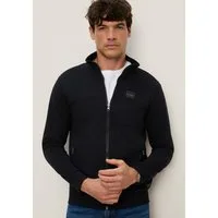 Bruno Banani Sweatjacke mit Karosteppung im oberen Bereich