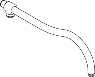 Hansgrohe Brausearm gebogen Axor Carlton Showerpipe chrom, 96747000 96747000