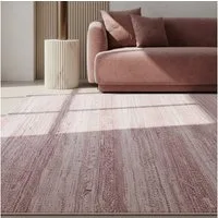 KADIMA DESIGN Teppich INN Wohnzimmer Schlafzimmer Waschbar Wohnzimmerteppich Esszimmer, Läufer, Höhe: 8 mm, Pink, 80x150 cm, Strapazierfähig Fußbodenheizung Uni Waschbar