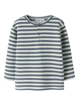 NAME IT - NMMNILES LS NREG GRANDAD TOP Blue Mirage - Gr. - 110