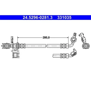 ATE Bremsschlauch hinten Toyota Rav 4 2 24.5296-0281.3