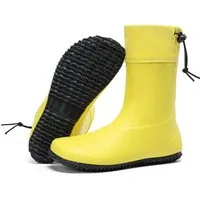 SAGUARO Barfußschuhe (Festival) Barfuß - Gummistiefel (3mm Sohlenstärke, Nullabsatz, bequem, leicht, leicht-gefüttert, rutschfest) Winter-Stiefel wasserdicht Regenschuhe Regen-Stiefel Schuhkragen vegan