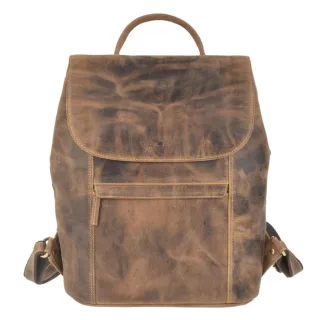 Klassischer Lederrucksack mit Baumwollrücken und Tabletfach | Greenburry Vintage. Die strukturierte Fächeraufteilung für Ihren perfekt geordneten Allt