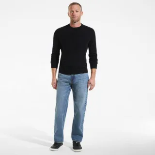 Kaschmirpullover mit rundem Ausschnitt für Herren, Herren, size: regular, Schwarz, Kaschmir, by Lands' End