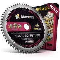 Amboss Werkzeuge Kreissägeblatt HM Kreissägeblatt - 165 x 2/1.4 x 20 Z60 FWF