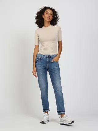 GANG Damen Jeans 94AMELIE CROPPED - relaxed fit Jeans lightning crash