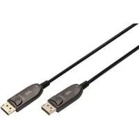 DisplayPort AOC Hybrid Glasfaserkabel, UHD 8K schwarz, 15 Meter