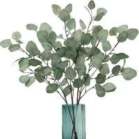 Kunstblumenstrauß 4er Set künstliche Eukalyptuszweige für Vasen und Tischdekoration, FOUORTUNATE-BEE, Dekorative Eukalyptuszweige künstlich – ideal für Zuhause und Partys