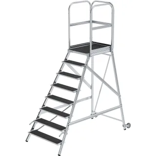 Munk Podesttreppe einseitig begehbar mit Rollen & Griffen Korrundbesch. R13 - 055108