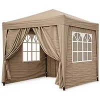 Quick Star Faltpavillon Pop-Up, mit 4 Seitenteilen, (Faltpavillon inklusive Seitenteilen), Maße L/B/H: 200x200x245cm