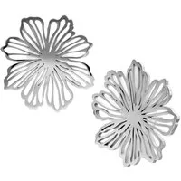 Wildcat Paar Ohrstecker Fine Flower Earstuds Pair - Silber, Chirurgenstahl 316L - wasserfest, langlebig, hautverträglich