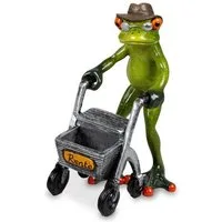 formano Dekofigur Frosch Opa mit Rollator 16 cm Froschfigur Kunststein (1 St)