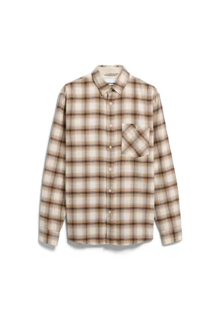 Armedangels - COTTON CHECK LONGSLEEVE SHIRT honey reed - Gr. - L