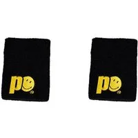 Prince Stirnband x Smiley Schweissband Logo Large schwarz - 2 Stück