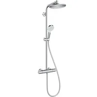 hansgrohe Duschsystem Crometta S Showerpipe, Höhe 120.1 cm, 240 1jet mit Thermostat - Chrom
