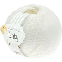 LANA GROSSA COOL WOOL BABY Häkelwolle, 220 m (besonders geeignet für Babystricksachen), 50 g