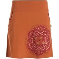 Vishes Minirock Kurzer Damen Baumwoll-Rock Taschen-Rock Mini-Röcke Blume des Lebens Hippie, Ethno, Boho Style