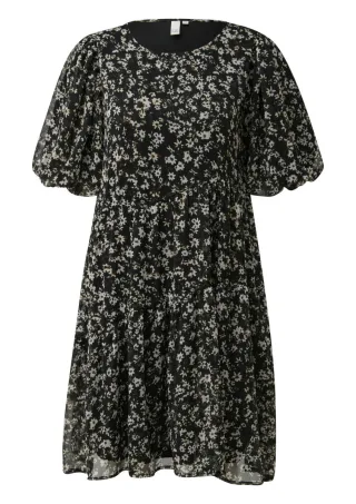 Q/S designed by - Locker geschnittenes Minikleid schwarz - Gr. - 36