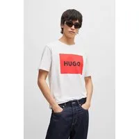 HUGO T-Shirt Dulive Rundhalsausschnitt, Regular Fit, Basic Must Have, HUGO Logo Gummidruck