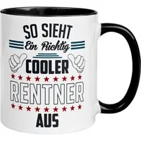 Momentals Tasse Rentner – So sieht ein richtig cooler Rentner aus – Geschenke Pension, Gratis Versand · Links-&Rechtshänder · Spülmaschinenfest