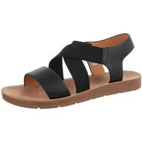 Ital-Design Bequeme Sandalen für den Alltag mit optimaler Passform Riemchensandalette (86345362) Flach Riemchensandalen in Schwarz