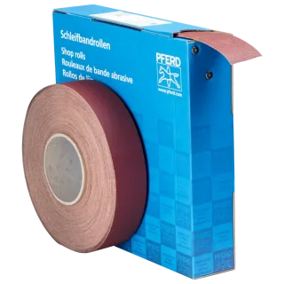 PFERD TOOLS Korund Schleifbandrolle Gewebe SBR Breite 40mm für universelle Anwendung - 45016115