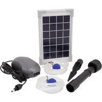 Ubbink Teichbelüfter AIR Solar 200, 180 l/h, 2 Luftausgänge und extra lange Schläuche