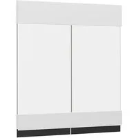 Vicco Hängeschrank R-Line, Weiß, 59.2 x 59 cm Möbelfront für den Hängeglasschrank (1-St)