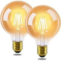 Nettlife LED-Leuchtmittel 2 Stück G95 LED Glühbirne E27 Vintage Warmweiß Filament, E27, Warmweiß, für Haus Hotel Café Bar