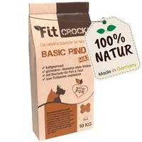 cdVet Fit-Crock Basic Rind Mini 10 kg, Trockenfutter für: Hunde, glutenfreies, kaltgepresstes Hundefutter. Entlastung Leber und Nieren