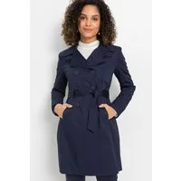 bonprix Trenchcoat mit abnehmbarem Bindegürtel, 2-Reiher