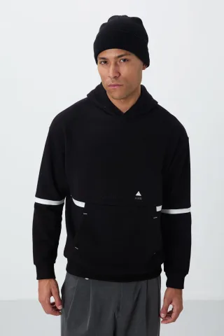 Herren Kapuzen-Sweatshirt mit Farbblöcken