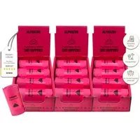 ALPHAZOO Hundekotbeutel Pupssäckchen Kotbeutel Pink 3 x 120 Stück, Kompostierbare Kotbeutel Hunde
