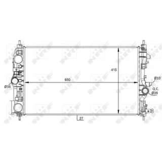 NRF Motork?hler gel?tet Opel Insignia Zafira