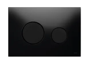 Tece loop WC-Betätigungsplatte Zweimengen Glas schw. glzd. Tasten schw. glzd., 9240657 9240657