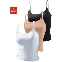 Vivance Active by Lascana Spaghettitop (3er-Pack) aus weicher Microfaser