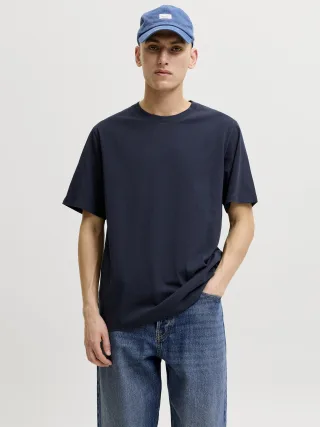 JACK&JONES - JJEORGANIC BASIC TEE SS O-NECK NOOS Navy Blazer - Gr. - L