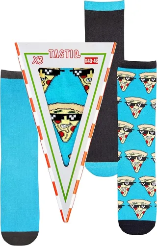 UNISEX SOCKEN PIZZA SOCKS 3-PACK (CSX3PIZ)