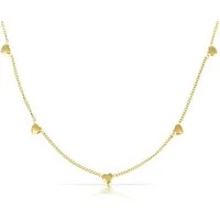 Made by Nami Herzkette in Gold für Damen - Geschenke für Frauen, Größe Verstellbar 40 + 5 cm Wasserfester Schmuck