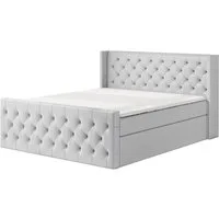 A&J MöbelLand GmbH Boxspringbett GRO mit 2 Bettkästen, Bonell-Matratze und Topper. (Boxspringbett mit Bettkasten und gepolstertem Kopfteil. Inclusive Topper !, TOP ANGEBOT), Länge 216 cm Höhe 106 cm