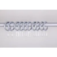 Clever-Kauf-24 Gardinenring 1 Set = 10 Stück Ringe mit Haken für 16mm Stilgarnituren, (10-St)