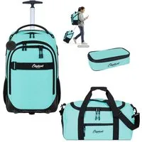 ELEPHANT Schulrucksack Schultrolley Trolley Hero Signature Schulrucksack (3 Teile Set), Rucksacktrolley Schule Rucksack Trolly, Sporttasche, Mäppchen Box +tsm