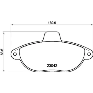 Hella Bremsbel?ge vorne Citroen Fiat Peugeot 8DB355019-251