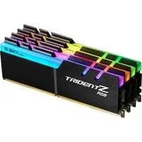 DIMM 32 GB DDR4-4000 (4x 8 GB) Quad-Kit, Arbeitsspeicher schwarz, F4-4000C18Q-32GTZRB, Trident Z RGB, INTEL XMP