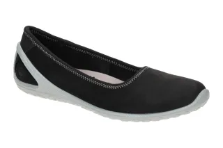 Ecco 80236302001 Damen Halbschuhe Schwarz Ballerinas Slip On Nubuck-leder
