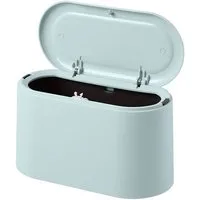 TUWENA Mülleimer Tischmülleimer mit Aufpoppen Deckel, 2L Mini Mülleimer Klein, Plastik