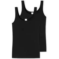 Schiesser Unterhemd 2er Pack Modal Essentials (Spar-Set, 2-St) Unterhemd / Top - Hals- und Armausschnitt mit feinem Einfass
