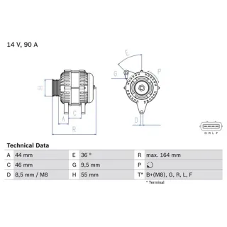 Bosch Lichtmaschine 90A Smart Fortwo