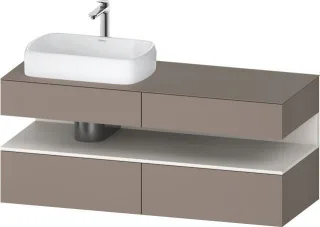 Duravit Qatego Konsolenwaschtischunterbau wandhängend Basalt Matt 1400x550x600 mm - QA4765084430010 QA4765084430010