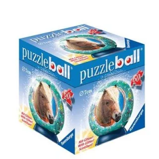 Ravensburger 09729 - Glitzerpferde - 60 Teile puzzleball®